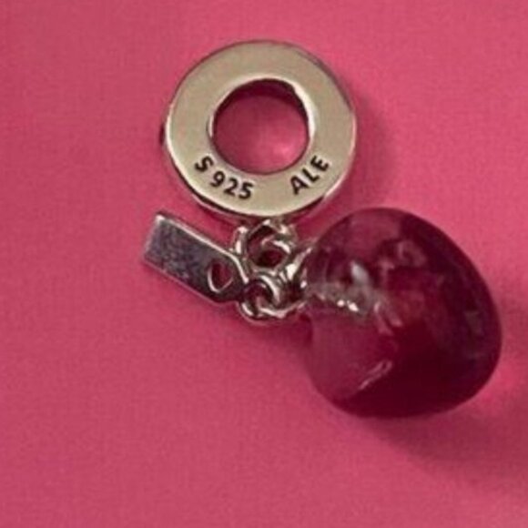 Pandora Authentic Pandora Love Potion Murano Glass Heart Dangle Charm - Picture 3 of 3
